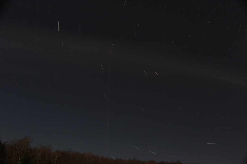 star trails airplane lines pine river fishing provincial fishing area