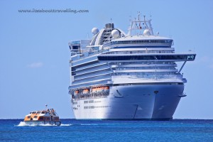 ruby princess and tender at princess cays