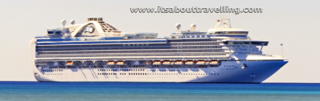 ruby princess anchored at princess cays