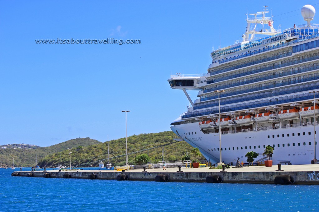 ruby princess docked at charlotte amalie st. thomas u.s. virgin islands