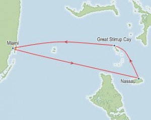norwegian sky 3 night bahamas cruise map