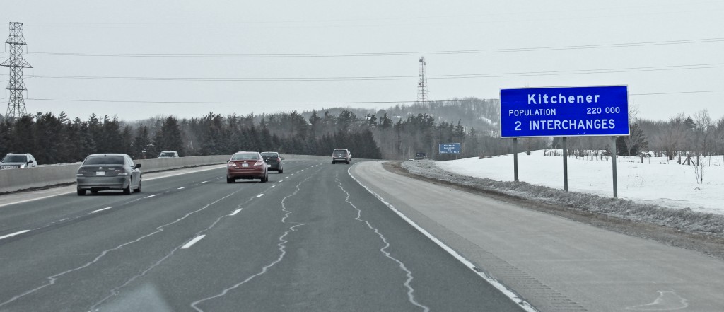 kitchener 401 population sign
