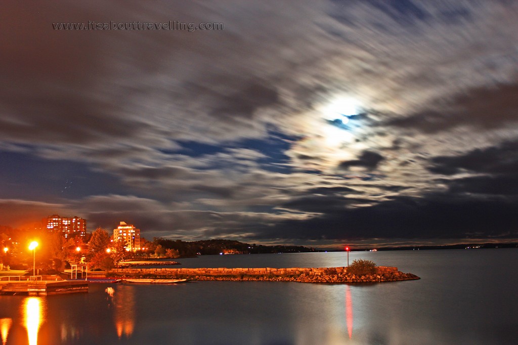 barrie ontario waterfront night image
