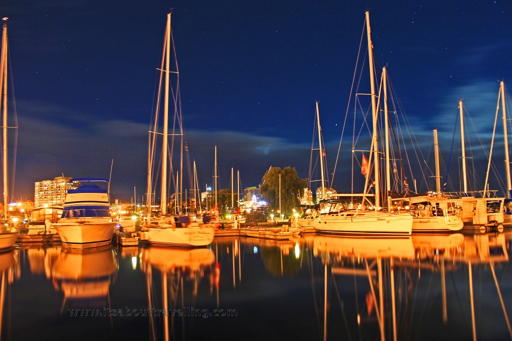 barrie ontario marina kempenfelt bay long exposure night