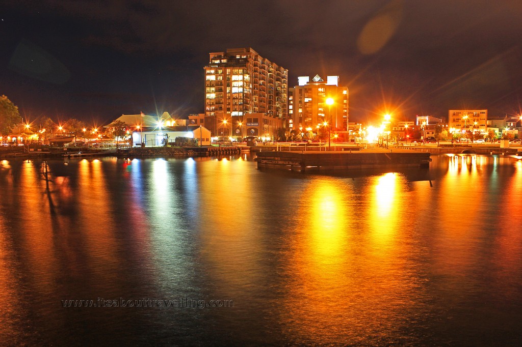 barrie ontario waterfront lake simcoe night image