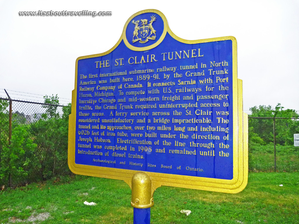 original st. clair tunnel plaque