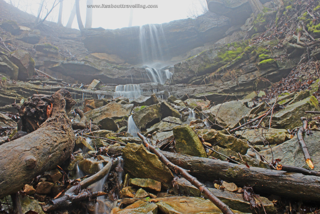 small waterfall on the bruce trail