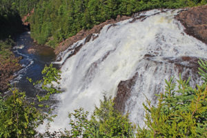 scenic high falls on magpie river wawa ontario