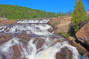scenic high falls on magpie river wawa ontario