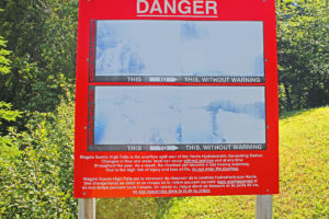 scenic high falls on magpie river wawa ontario