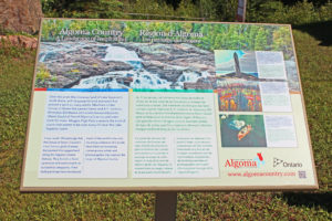 scenic high falls on magpie river wawa ontario