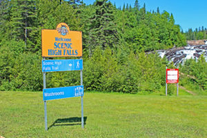 scenic high falls on magpie river wawa ontario