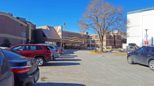 sudbury radisson hotel front entrance rainbow centre