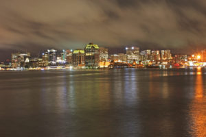 halifax nova scotia canada waterfront night skyline