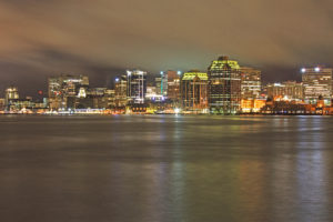 halifax nova scotia canada waterfront night skyline