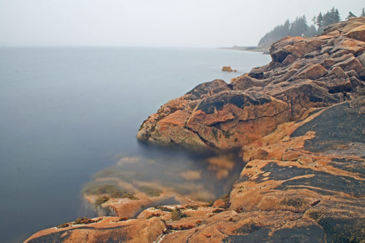 shoreline long exposure image seabreeze campground and cottages