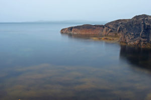 shoreline long exposure image seabreeze campground and cottages