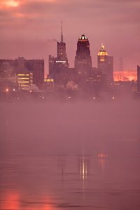 buffalo new york skyline sunrise