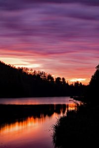 sunrise at pine river provincial fishing area